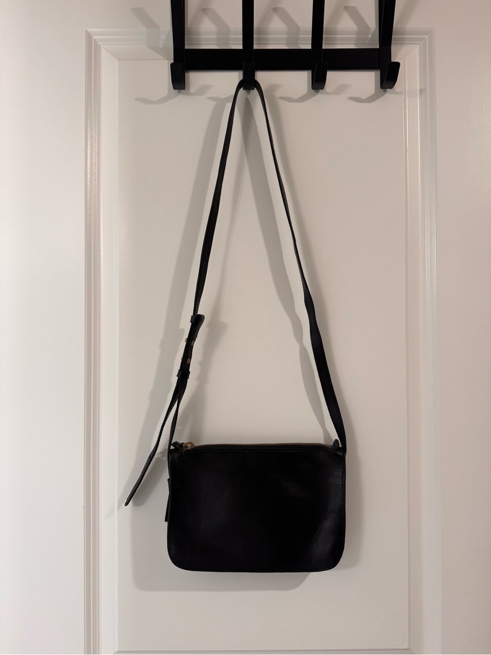 Madewell Black Leather Crossbody with Adjustable Strap